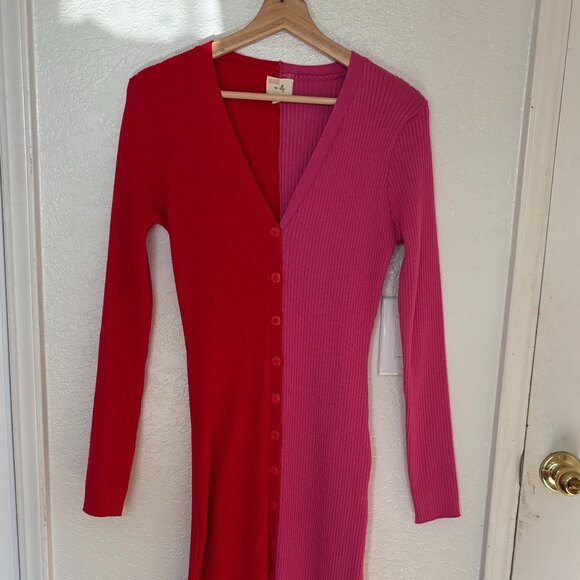 En Elly Colorblock Sweater Dress Size L - Picture 2 of 6